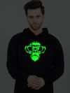 Monkey Face Glow in Dark Man Hoodie - Image 3