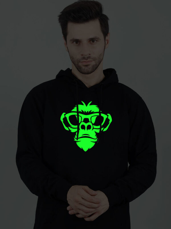 Monkey Face Glow in Dark Man Hoodie - Image 3