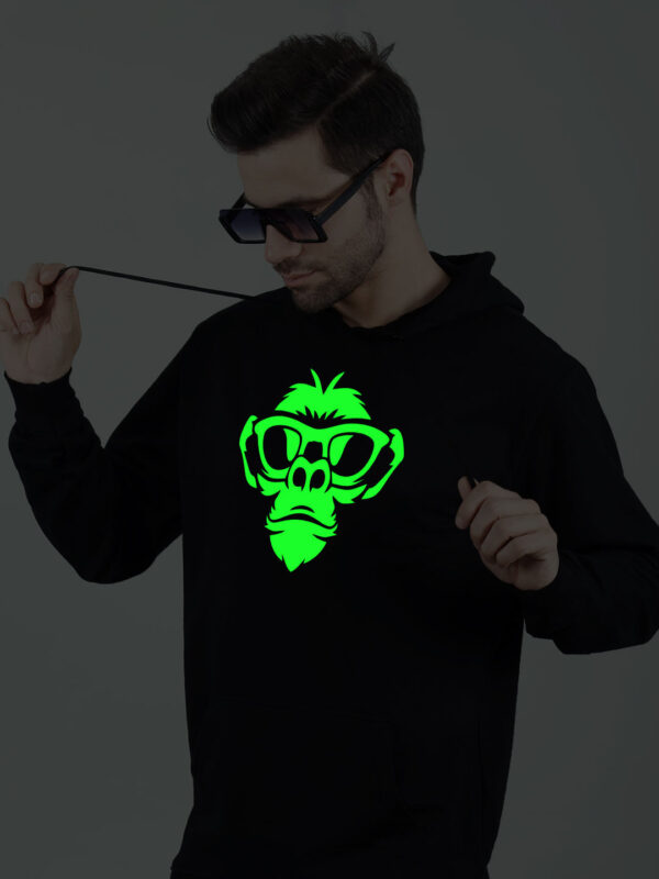 Monkey Face Glow in Dark Man Hoodie - Image 5