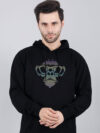 Monkey Face Rainbow Reflective Man Black Hoodie - Image 2