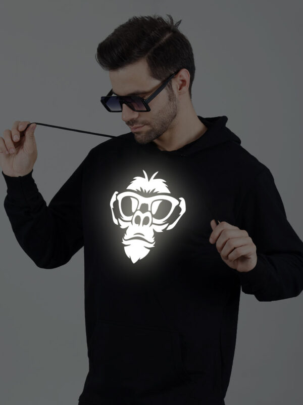 Monkey Face Reflective Man Hoodie - Image 5