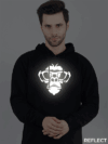 Monkey Face Reflective Man Hoodie