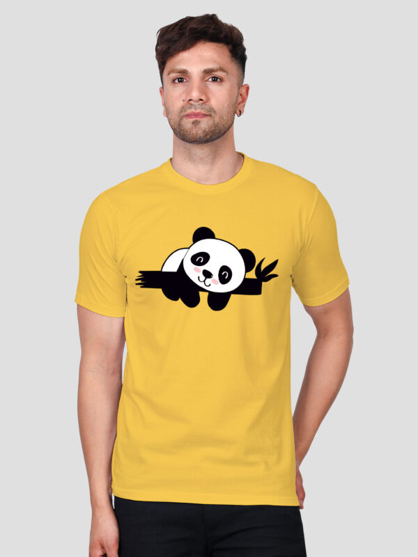 Cute Lazy Panda Men T-shirt - Image 1