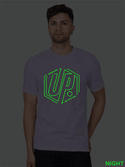 Lavender Cotton Never Give Up Men Glow in Dark T-shirt