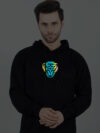 Arc Reactor Rainbow Reflective Man Black Hoodie