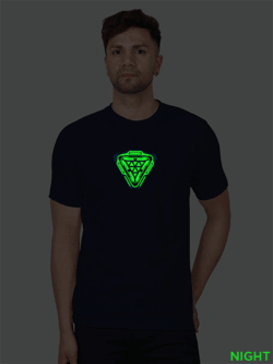 Nblue Cotton ArcReactor Men Glow in Dark T-shirt