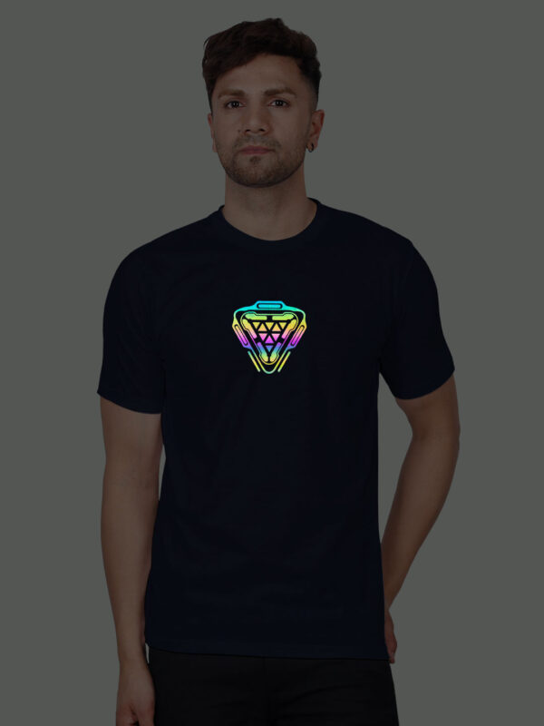 Nblue Cotton ArcReactor Men Rainbow Reflective T-shirt