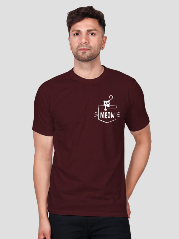 Pocket Meow Cat Men T-shirt - Image 1