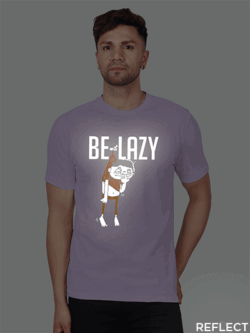 Lavender Cotton Be Lazy Men Reflective T-shirt