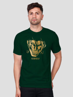 Bgreen Cotton Kanoh Agito Men Gold Printed T-shirt