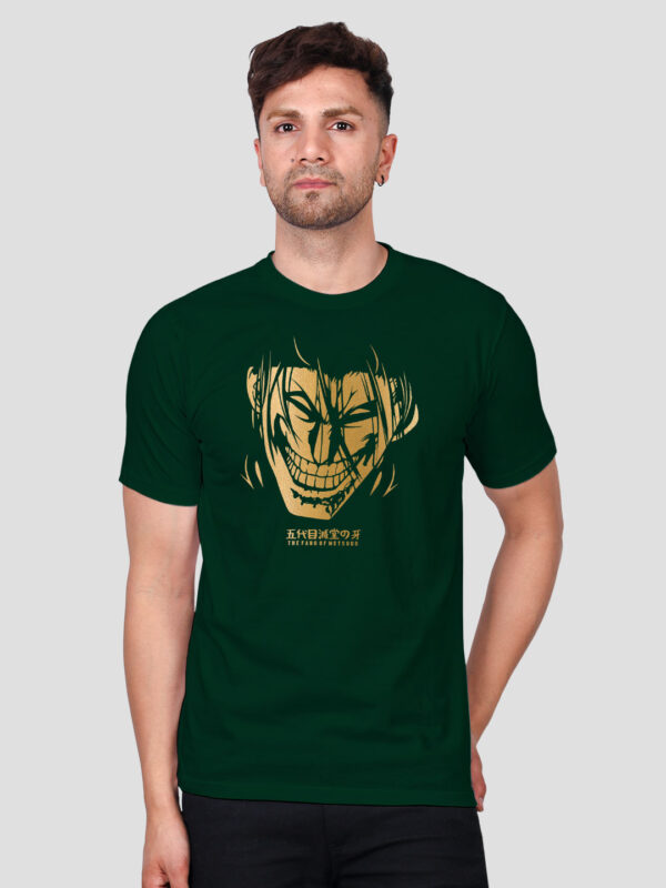 Bgreen Cotton Kanoh Agito Men Gold Printed T-shirt