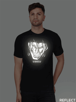 Black Cotton Kanoh Agito Men Reflective T-shirt