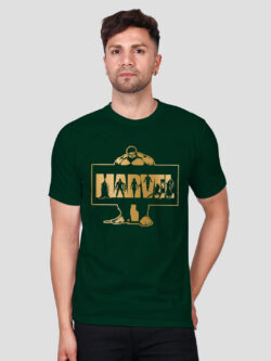 Bgreen Cotton Hulk Marvel Men Gold Printed T-shirt