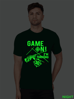 Bgreen Cotton Laser Tag Game in Men Glow in Dark T-shirt