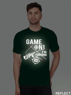 Bgreen Cotton Laser Tag Game in Men Reflective T-shirt