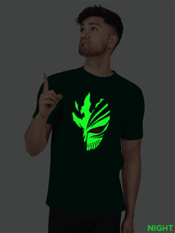 Bgreen Cotton Bleach Men Glow in Dark T-shirt