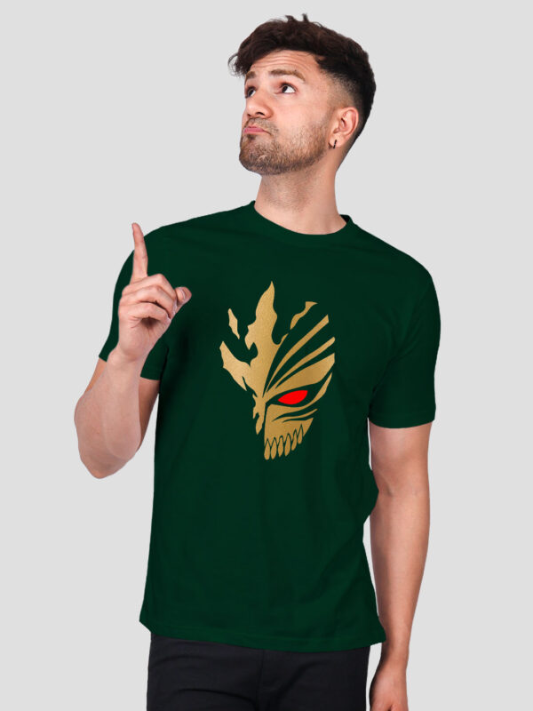 Bgreen Cotton Bleach Men Gold Printed T-shirt