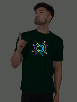 Bgreen Cotton Naruto Seal Men Rainbow Reflective T-shirt