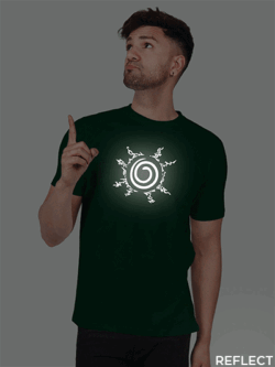 Bgreen Cotton Naruto Seal Men Reflective T-shirt