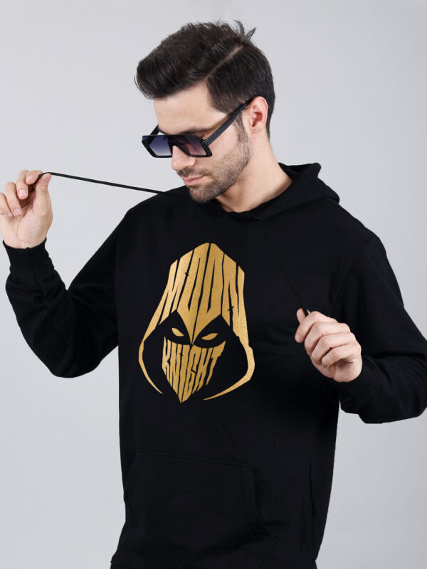 Moon Knight Hoodie Metalic Gold Print - Image 2