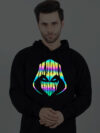 Moon Knight Rainbow Reflective Man Black Hoodie