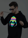 Moon Knight Rainbow Reflective Man Black Hoodie - Image 3