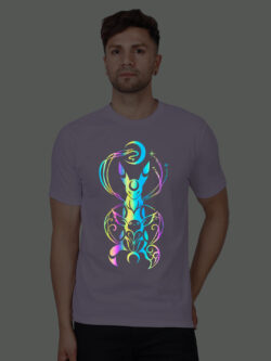 Lavender Cotton Eevee and Umbreaon Men Rainbow Reflective T-shirt