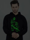 Flute Krishna Glow in Dark Man Hoodie - Image 3