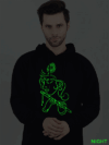 Flute Krishna Glow in Dark Man Hoodie