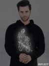 Flute Krishna Reflective Man Hoodie