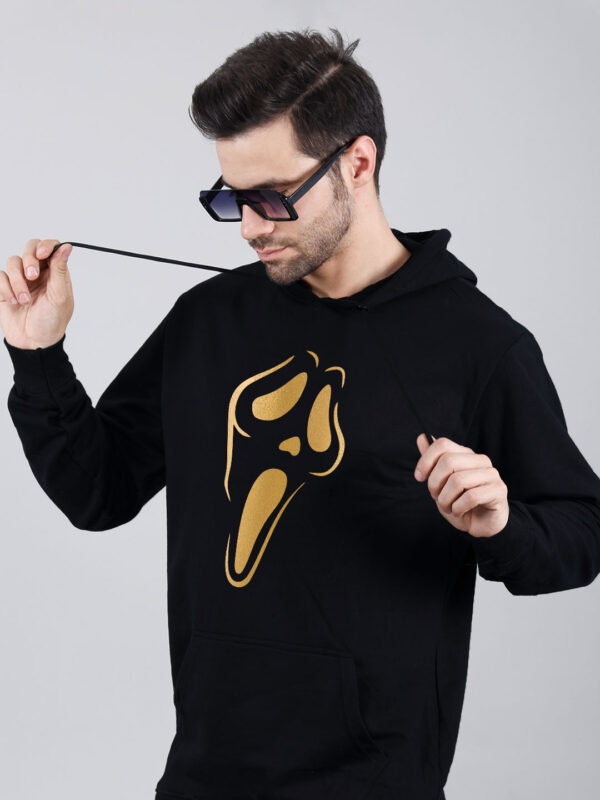 Ghost Hoodie Metalic Gold Print - Image 2