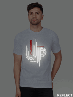 Grey Cotton Up Wala Thumka Lagao Men Reflective T-shirt