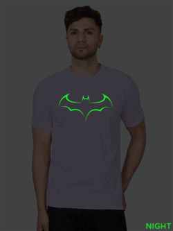 Lavender Cotton Batman Men Glow in Dark T-shirt