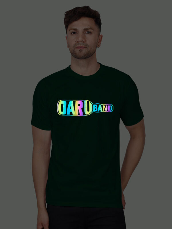 Bgreen Cotton Daru Band Men Rainbow Reflective T-shirt