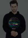 Real Pilot Rainbow Reflective Man Black Hoodie