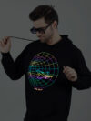 Real Pilot Rainbow Reflective Man Black Hoodie - Image 3
