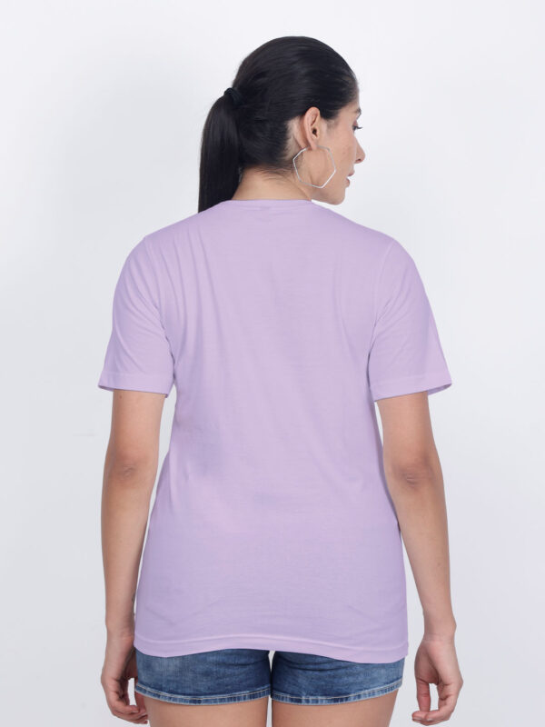 Women Lavender Customize Printed T-shirt - Image 4