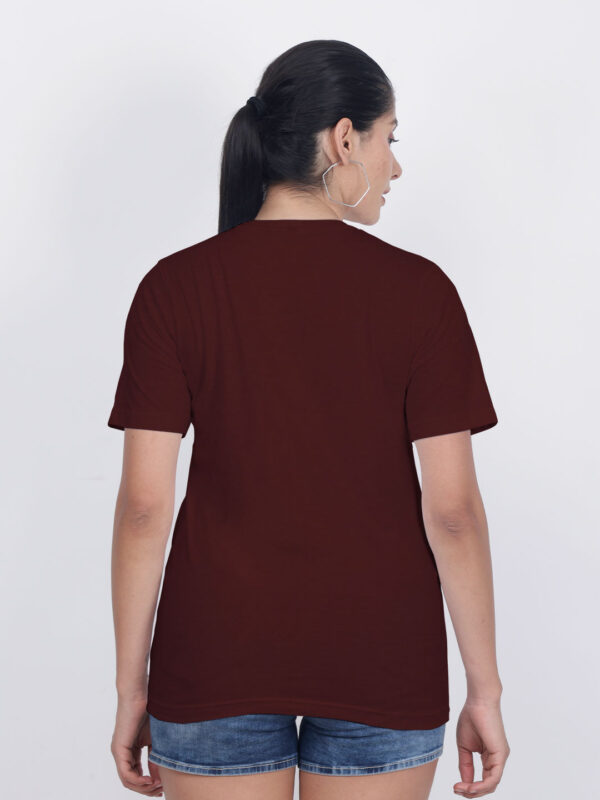 Customize Reflective Women Maroon Tshirt - Image 7