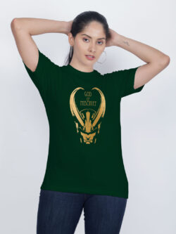 Bgreen Cotton Mischief Gold Printed Printed Women T-shirt