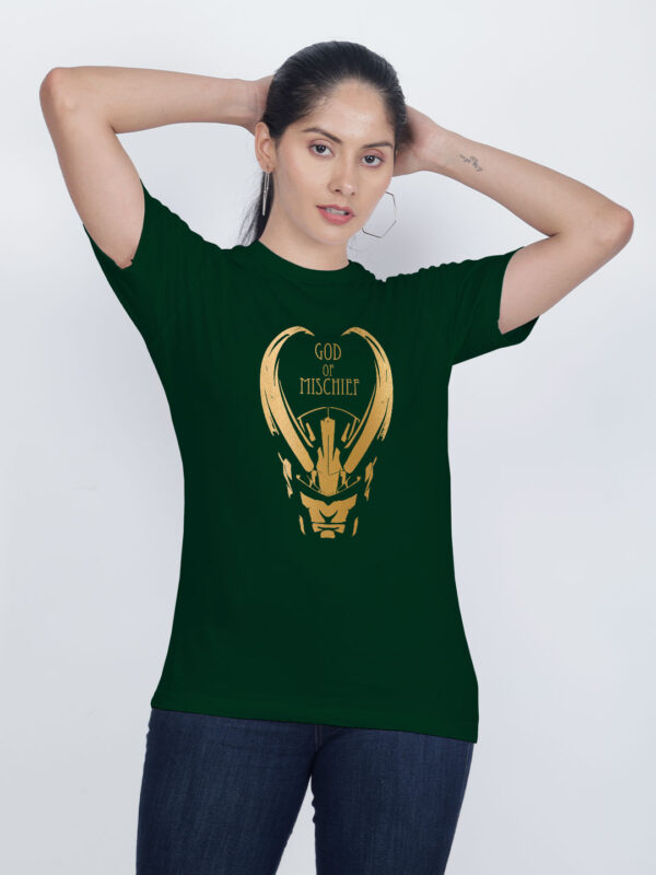 Bgreen Cotton Mischief Gold Printed Printed Women T-shirt