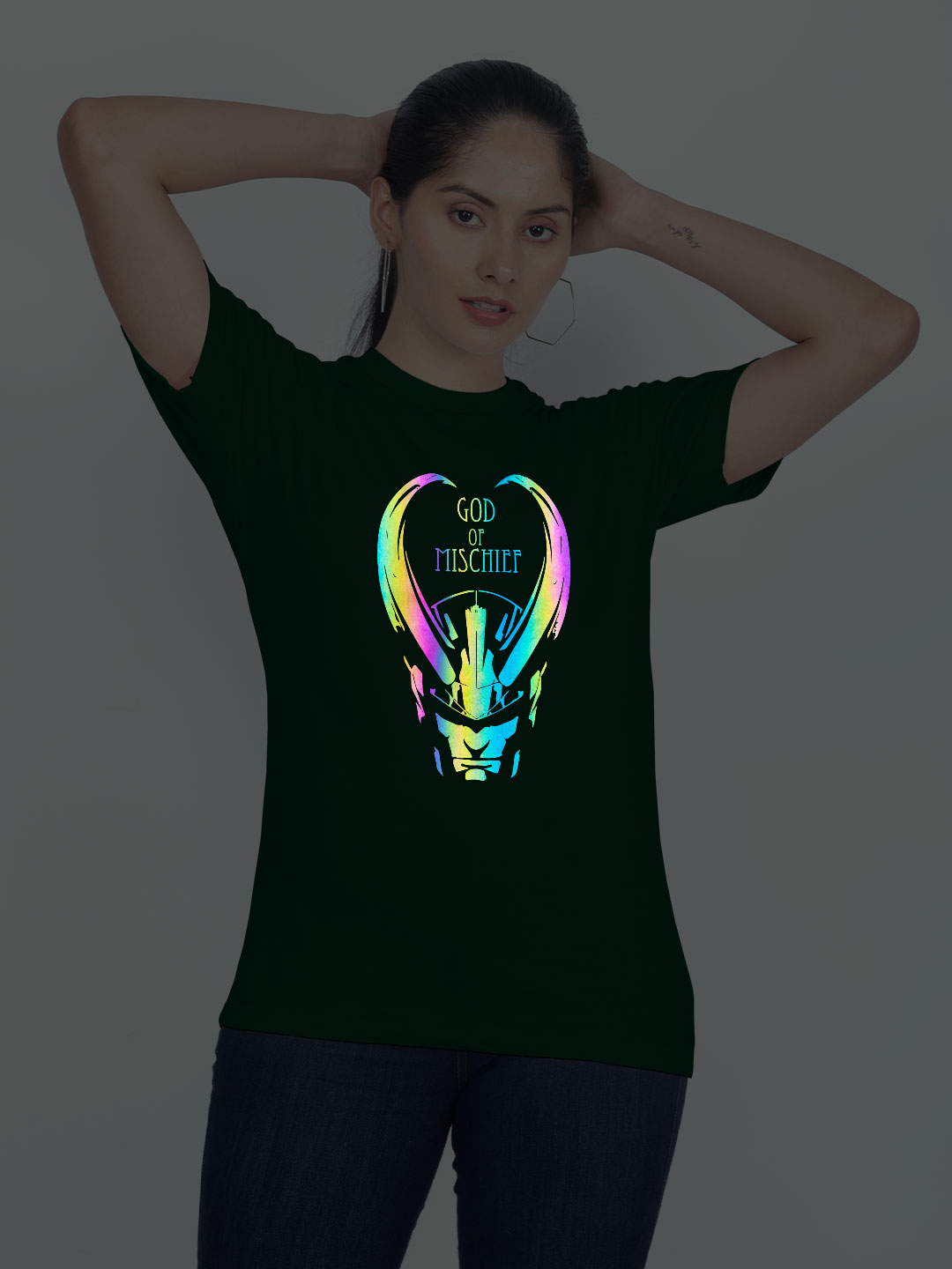 Bgreen Cotton Mischief Rainbow Women T-shirt