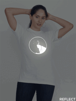 White Cotton Penguin Reflective Women T-shirt