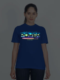 Rblue Cotton Installing Power Rainbow Women T-shirt