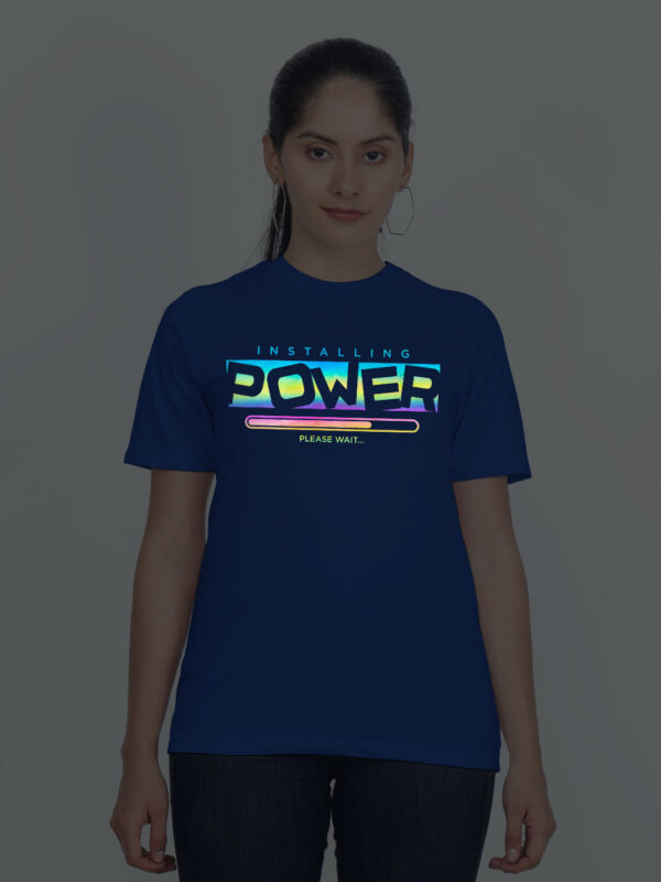 Rblue Cotton Installing Power Rainbow Women T-shirt