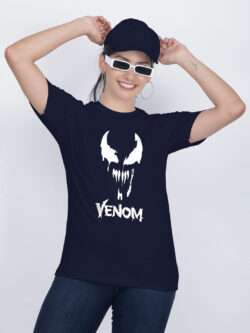 Nblue Cotton Venom Stylish Women T-shirt