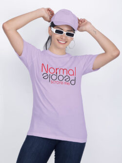 Lavender Cotton Normal People Scares Me Women T-shirt