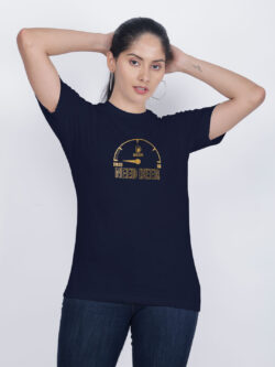 Nblue Cotton Need Beer Gold Printed Printed Women T-shirt