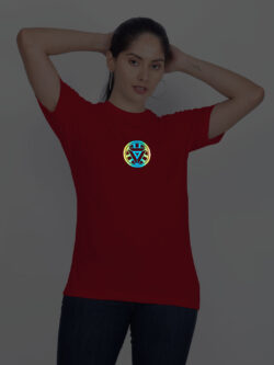 Red Cotton Arc Reactor Rainbow Women T-shirt