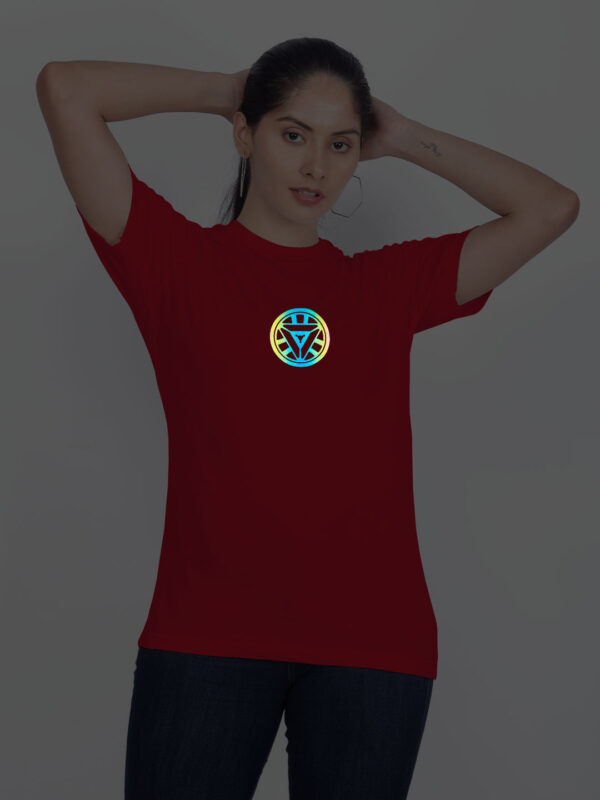 Red Cotton Arc Reactor Rainbow Women T-shirt