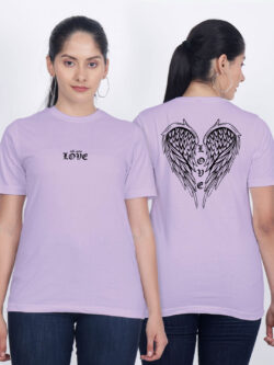 Lavender Cotton Love Wings Women T-shirt